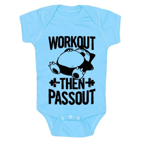 Workout then Passout (Snorlax) Baby One Piece